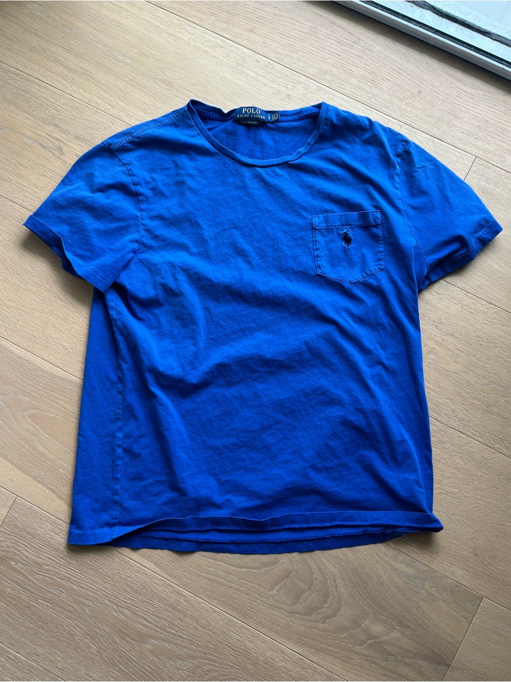 Perfectly Worn Vintage Polo Ralph Lauren Cobalt Thin Tee Embroidered Logo